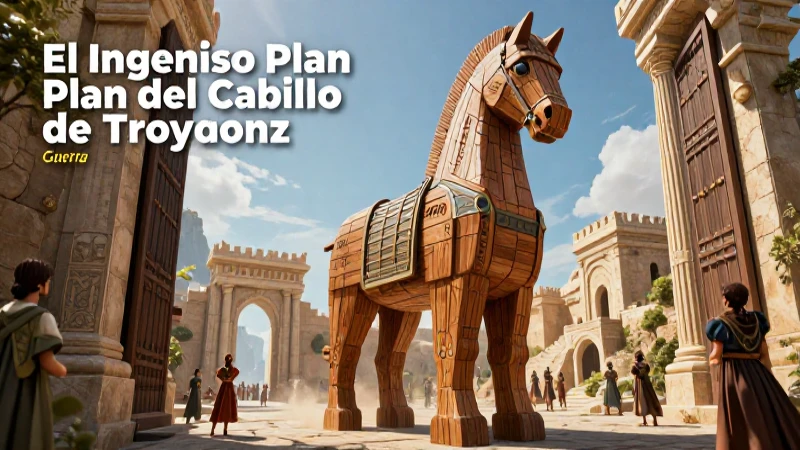 El caballo de Troya ilustra la guerra antigua de manera épica