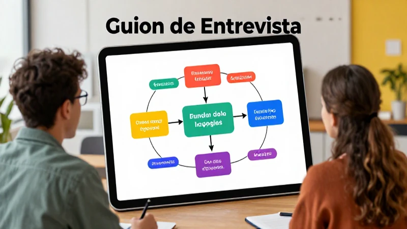 Guion de entrevista profesional y moderno