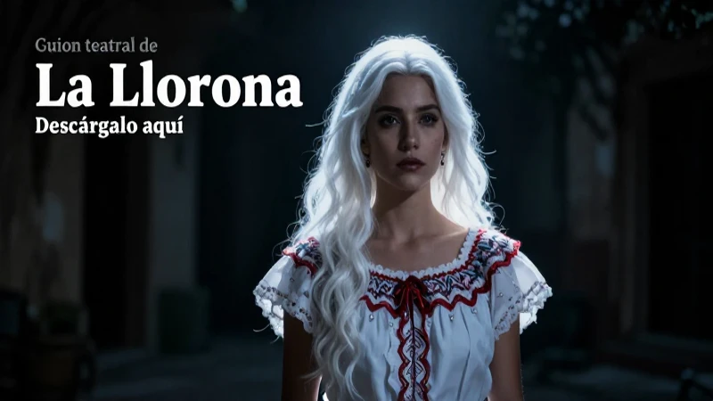 Guion de La Llorona y arte digital en PDF