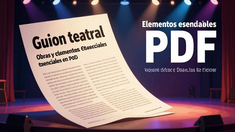 Guion teatral PDF: Obras y Elementos Esenciales en PDF 4 Guion teatral dramático y ultra realista
