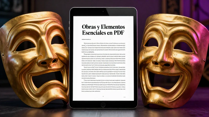 Guion teatral PDF: Obras y Elementos Esenciales en PDF 5 Guiones teatrales y obras esenciales