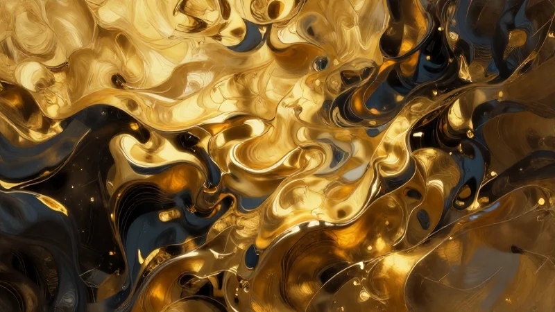 Gula: Significado y Concepto en el Arte Contemporáneo 6 Arte digital vibrante con texturas doradas y alto contraste