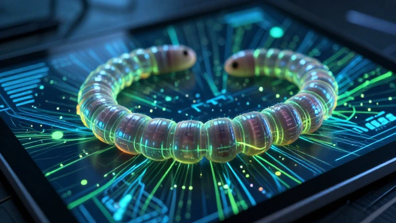 Gusanos informáticos: tipos, uso y visualización futurista