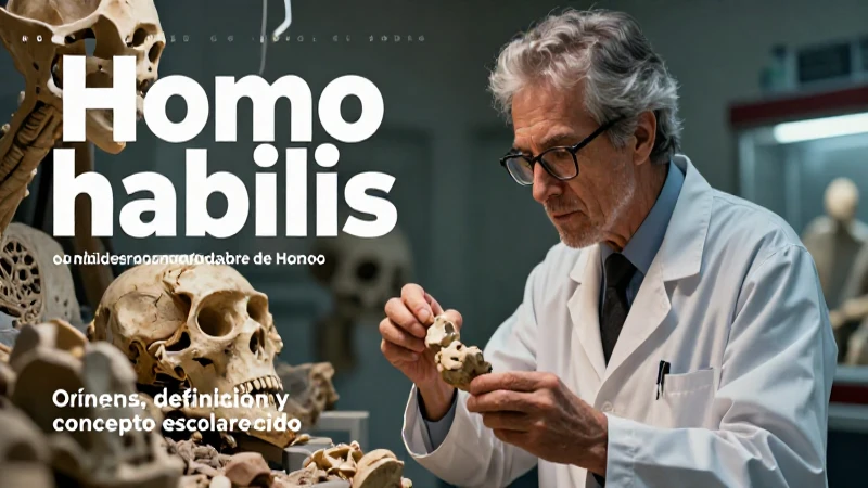 Homo habilis: orígenes, definición y concepto esclarecido 8 Conclusiones sobre el Homo habilis y su incertidumbre