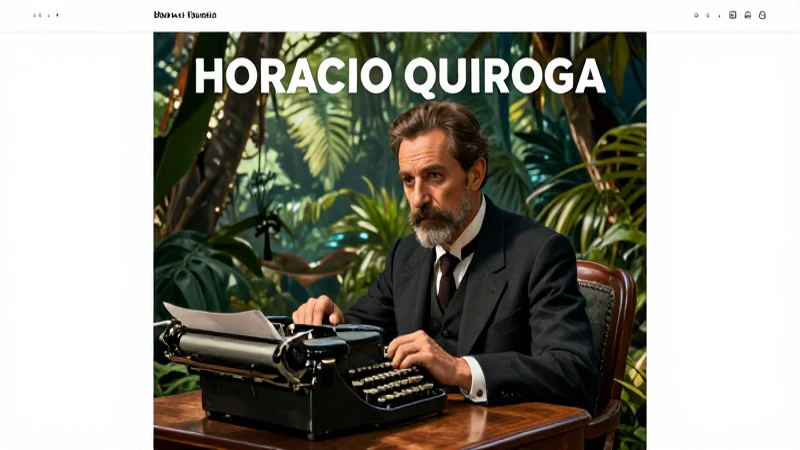 Retrato cinematográfico de Quiroga en la selva