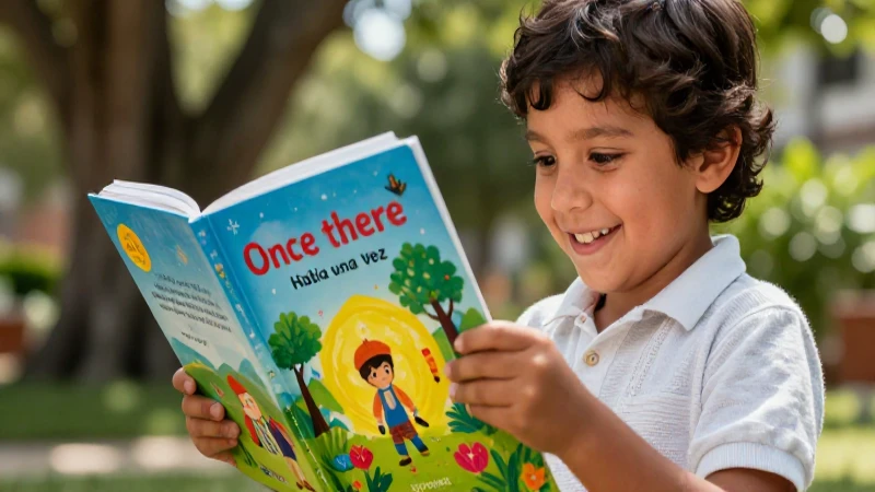 Niño mexicano lee cuento mágico con alta calidad