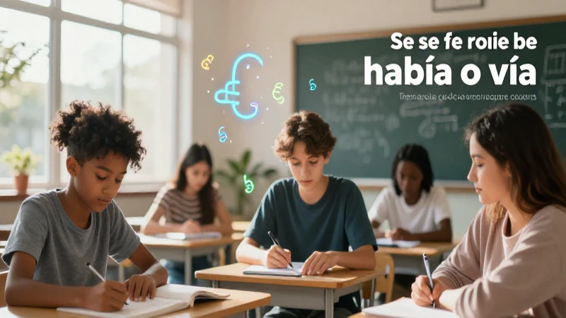 Ilustración educativa de había vs vía