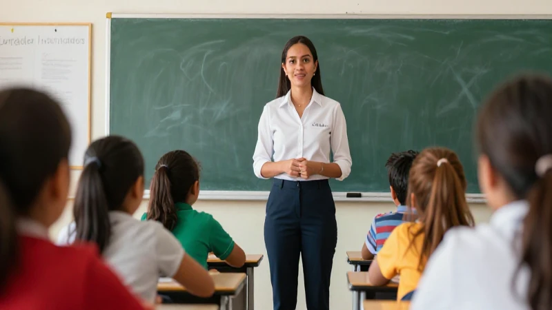 Educadora liderando en la Nueva Escuela Mexicana
