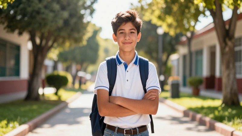 Habilidades Socio Emocionales: Clave para el Éxito Personal 7 Estudiante seguro en camino radiante con estilo mexicano