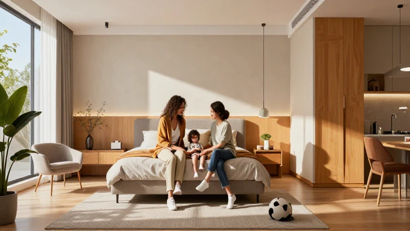 Diseño moderno de habitación multifuncional