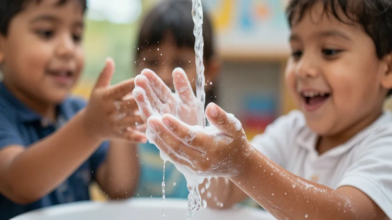 Enseña a los niños a lavarse las manos