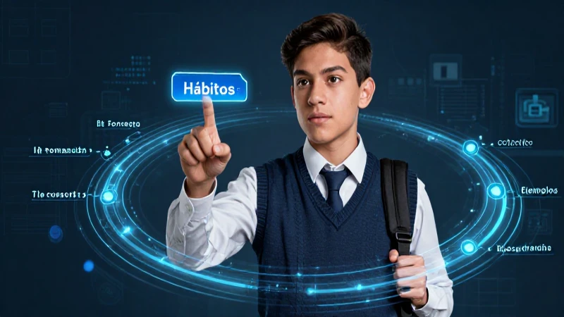 Estudiante aprende sobre hábitos positivos