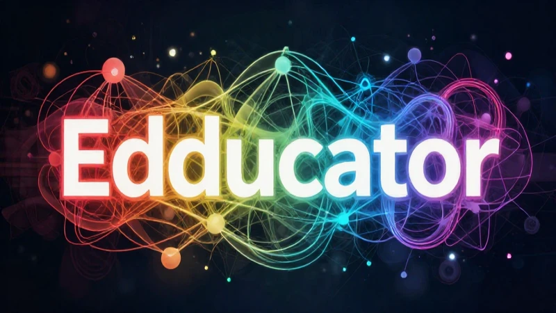 Educador profesional, interfaz digital vibrante, estilo educativo mexicano