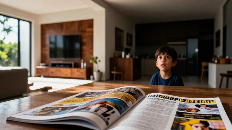 Niño esperanzado en casa moderna, contraste dramático