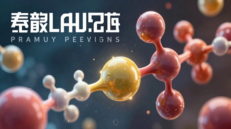 Ilustración educativa molecular con estilo moderno