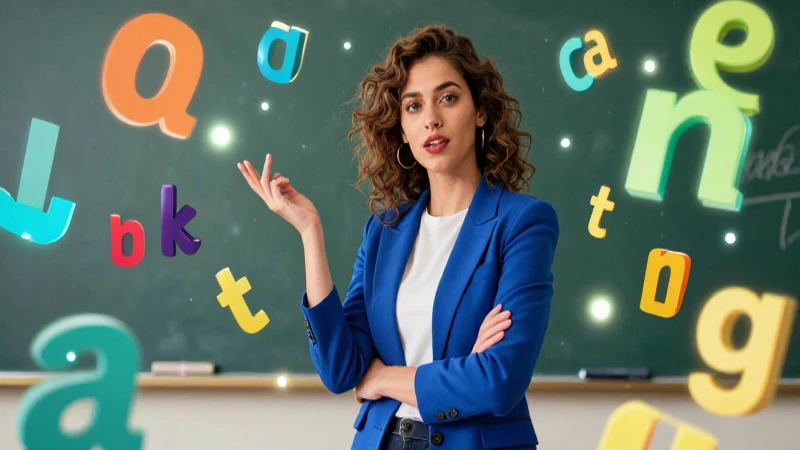 Educadora moderna y dinámica con estilo vibrante