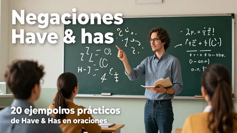 Ejemplos prácticos de have y has en negaciones