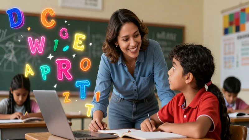 Docente vibrante enseña a un estudiante curioso