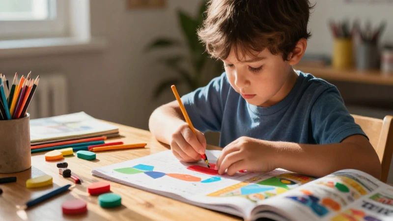 Buscas actividades creativas DIY para niños 3 Niño creativo en luz cálida, artes con concentración