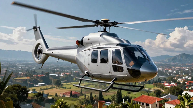 Qué es un helicóptero y cuáles son sus principales usos 3 Helicóptero moderno vuela sobre México con estilo