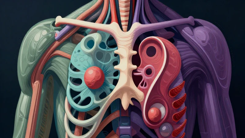 Ilustración vibrante de dualidad biológica