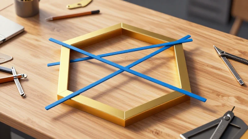 Diseño geométrico dinámico sobre madera moderna