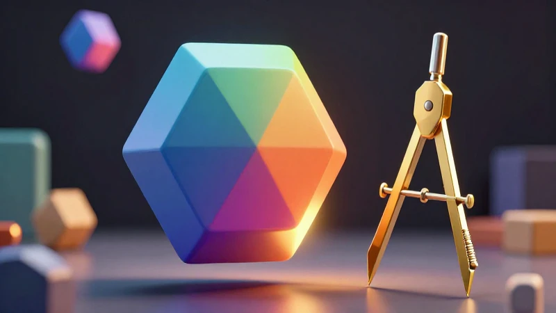 Qué es un hexágono y por qué es importante en geometría 4 Hexágono geométrico vibrante en diseño educativo moderno
