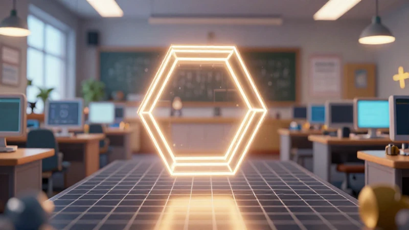 Qué es un hexágono y por qué es importante en geometría 6 Hexágono geométrico flotante sobre cuadrícula académica