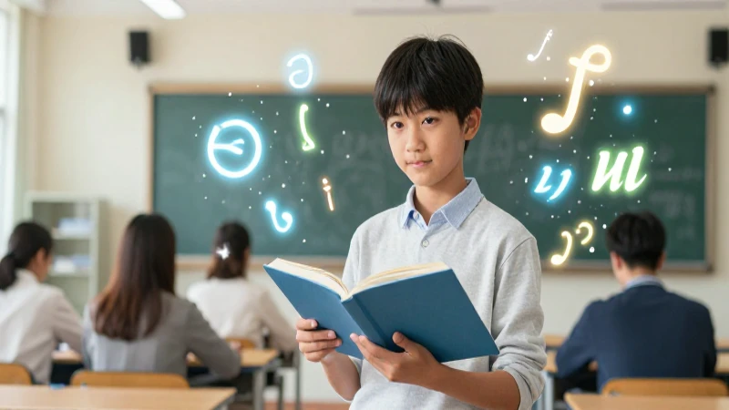 Estudiante brillante y libros en clase moderna