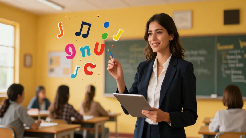 100 Ejemplos de Diptongo y Hiato: Aprende la Diferencia 6 Ilustración vibrante de tutoría lingüística moderna