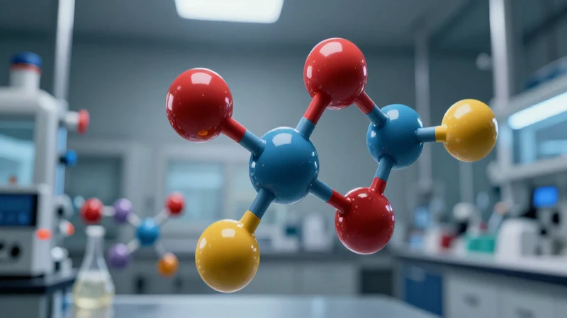 Estructura molecular vibrante en laboratorio de alta tecnología