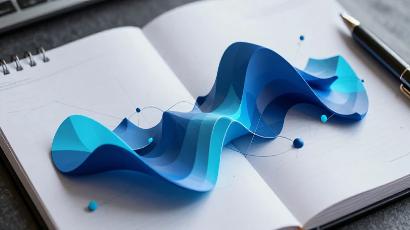 Ondas de presión abstractas en azul vibrante