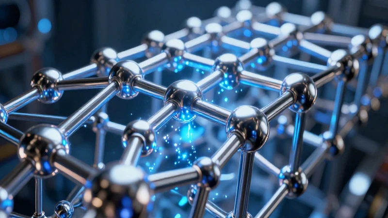 Estructura cristalina futurista y energética