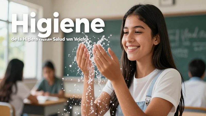 Higiene: Concepto, información, beneficios y características 3 Estudiante promueve la higiene y salud