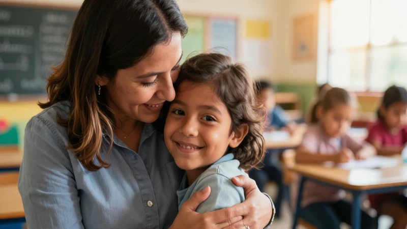 Hijos del corazón: Cuáles son las claves para ganarnos su amor 9 Maestra cariñosa abraza a niño diverso