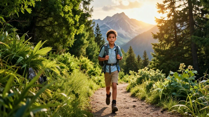 Hiking: Qué es, beneficios, definición y concepto esencial 5 Senderismo en bosque verde, luz dorada