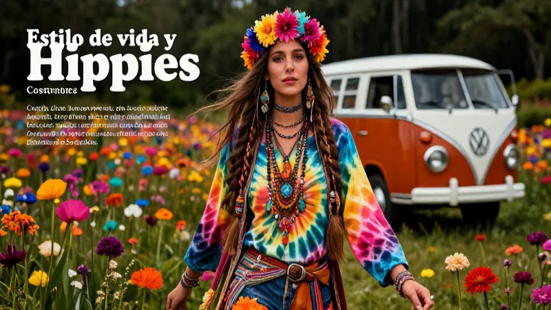 Retrato vibrante de la esencia hippie