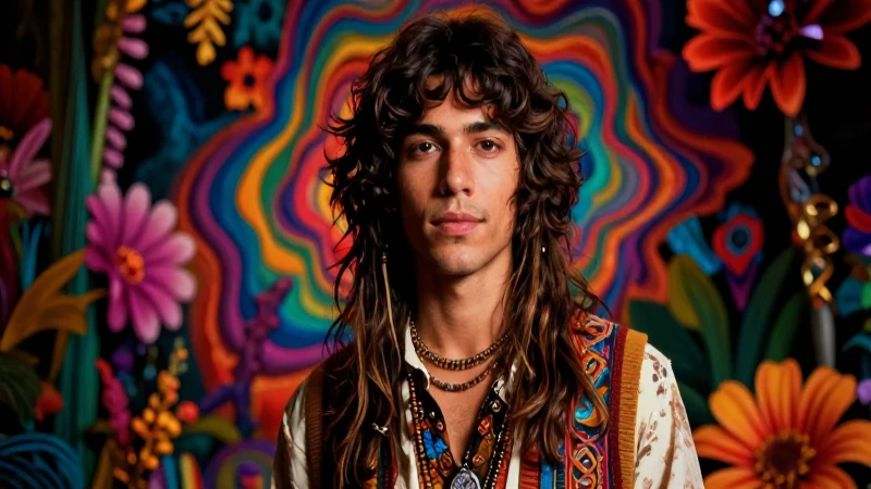 Estética hippy psicodélica, fotorrealismo de alta calidad