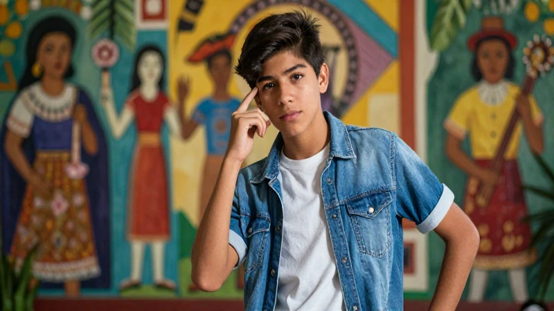 Explora la historia de la adolescencia: desafíos, cambios y aprendizajes 3 Ilustración realista de adolescente para revista educativa