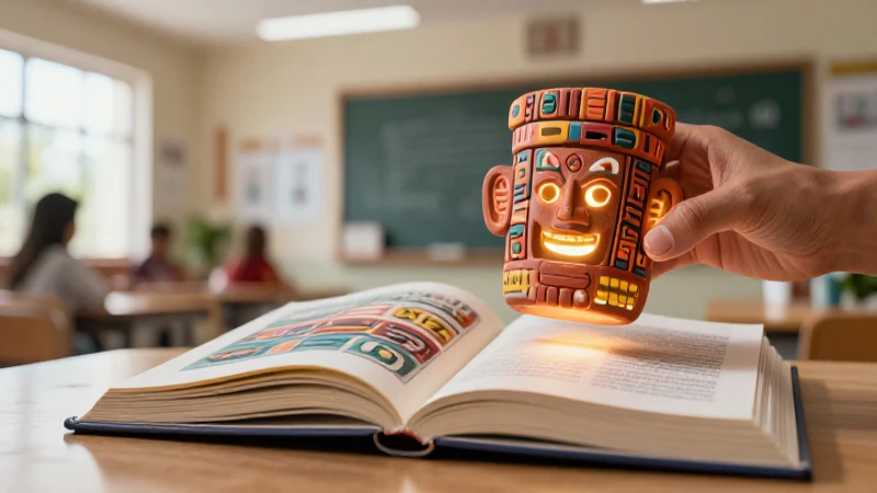 La Conoce historia de secundaria: guías, recursos y actividades 3 Libro mesoamericano y artefactos en aula