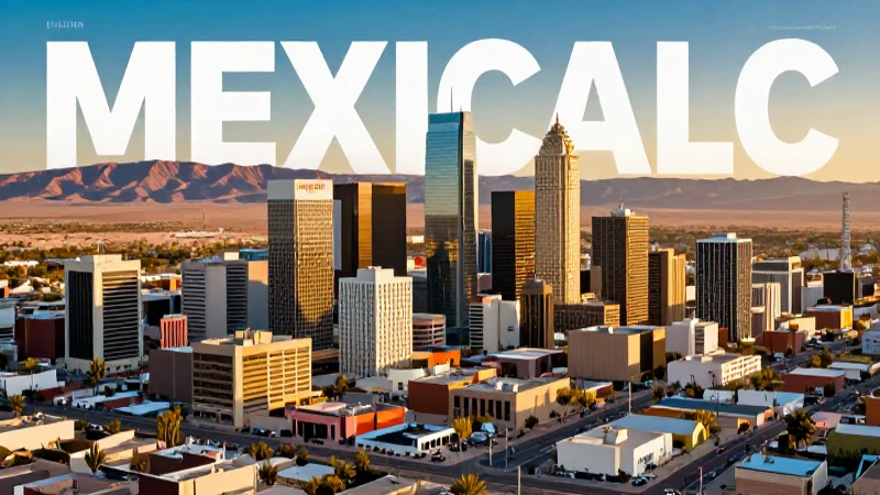 Mexicali al atardecer: un skyline dinámico y dorado