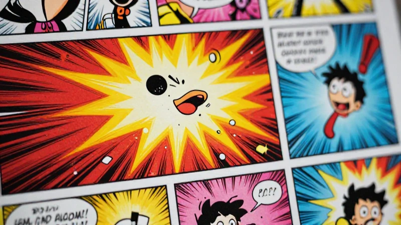 Onomatopeyas divertidas en historietas con alto detalle