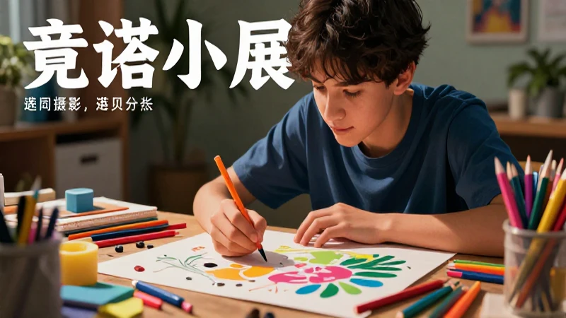 Ilustración vibrante de joven entusiasta creativo