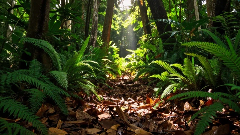 Bosque mexicano vibrante y dramático