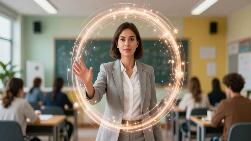 Homeostasis: Definición y Concepto Esencial Explicado 5 Profesora moderna con aura de energía