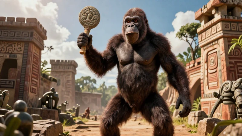 Homo erectus: Historia, subespecies y características claves 6 Hombre erectus con herramientas en paisaje mesoamericano