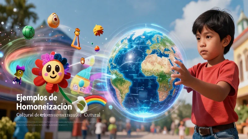 Homogeneización Cultural: Qué Es y Cuáles Son sus Efectos 7 Niño mexicano estilizado y globalidad cultural fusionada
