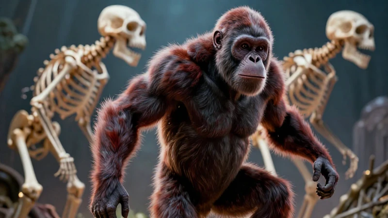 Humano moderno junto a su estructura evolutiva