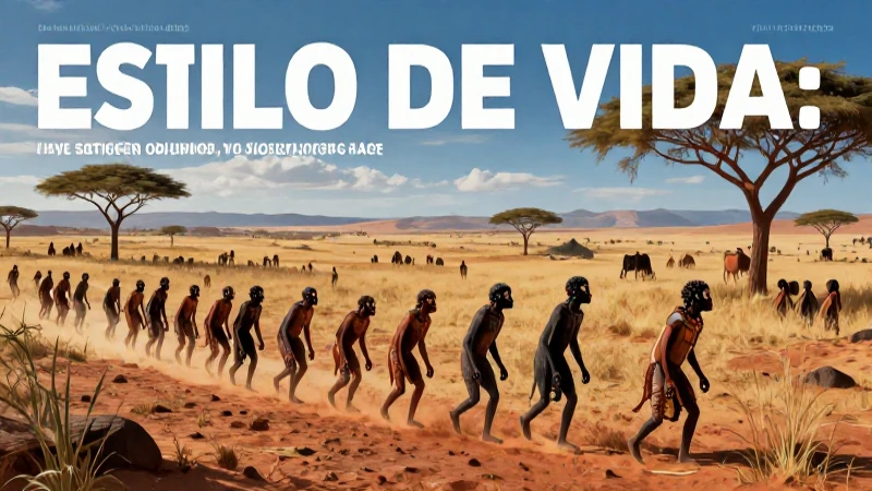 Nómadas humanoides evolutivos en sabana africana