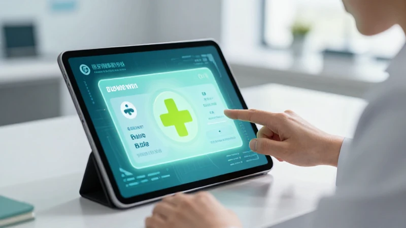 Profesional usa tarjeta de salud digital